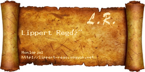 Lippert Regő névjegykártya